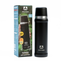 Термос "Арктика", 111, 600 мл, сохраняет тепло 24 ч, 26.2 х 7.4 см, черный