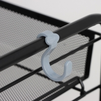 Этажерка &laquo;Ладья 24К&raquo;, 4 яруса, 44&times;25&times;100 см, цвет чёрный