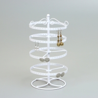 Подставка для украшений «Вертушка», 4 яруса, металл, 15×15×35см, цвет белый Подставка для украшений «Вертушка», 4 яруса, металл, 15×15×35см, цвет белый