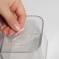 Органайзер для хранения, навесной, 2 секции, с клеевой основой, 10,5 × 17 × 6,5 см, цвет прозрачный Органайзер для хранения, навесной, 2 секции, с клеевой основой, 10,5 × 17 × 6,5 см, цвет прозрачный