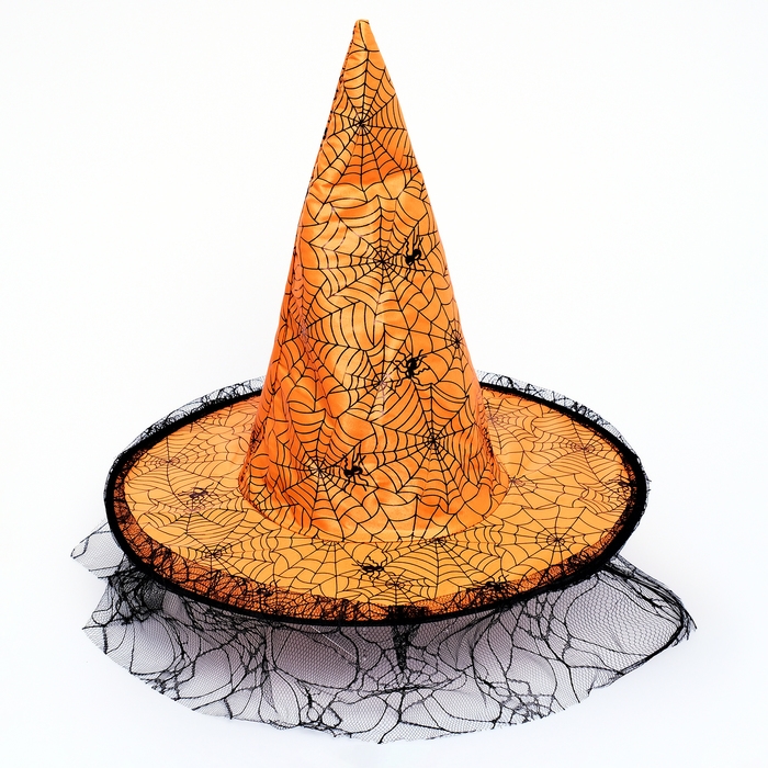 Карнавальный набор &laquo;Прекрасная ведьмочка&raquo;, шляпа, накидка, парик, цвет оранжевый