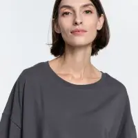 Футболка унисекс оверсайз Crosstown, темно-серая, размер L