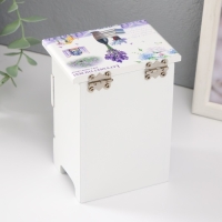 Шкатулка дерево 3 ящика "Ваза с лавандой" 6,5х9х12 см Шкатулка дерево 3 ящика "Ваза с лавандой" 6,5х9х12 см