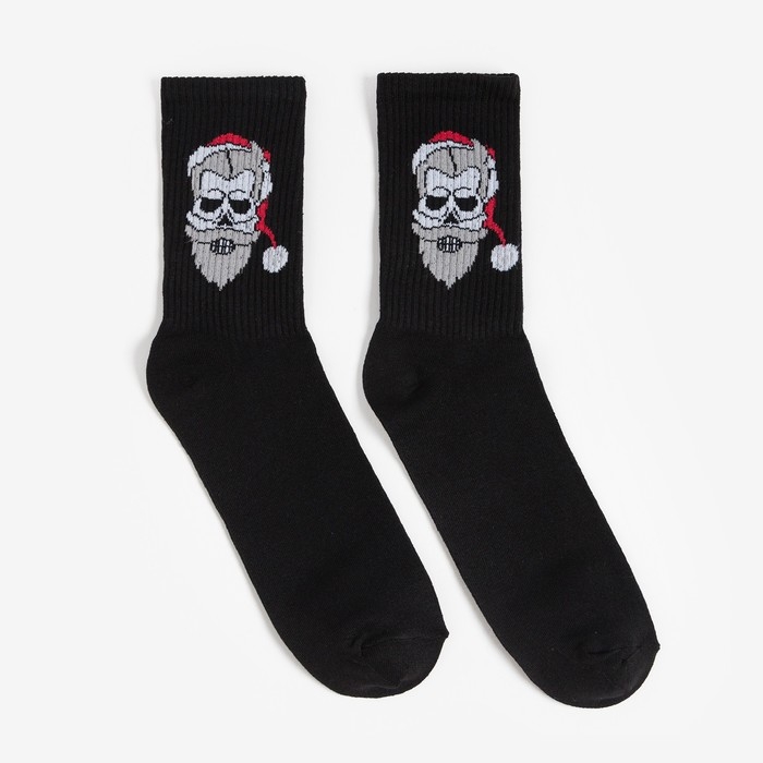 Новогодний подарочный набор термос и носки KAFTAN Skull, р. 41-44 (27-29 см)