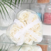 Мыльные розочки, белые, набор 9 шт. Мыльные розочки, белые, набор 9 шт.