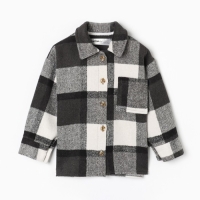 Рубашка детская KAFTAN утеплённая, цвет серый, размер 32 (110-116 см)