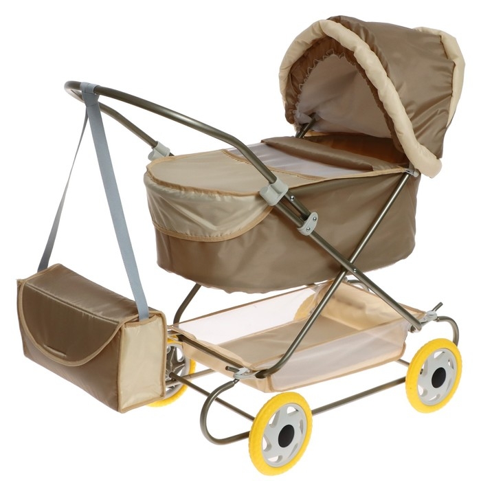Коляска кукольная №6, цвет бежевый Коляска кукольная №6, цвет бежевый
