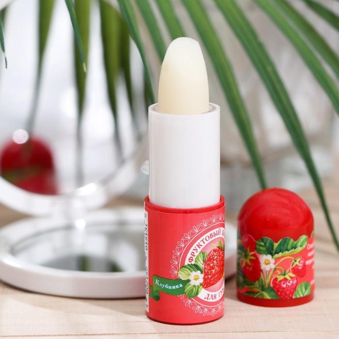 Фруктовый бальзам для губ, клубника, 3,8 г Фруктовый бальзам для губ, клубника, 3,8 г
