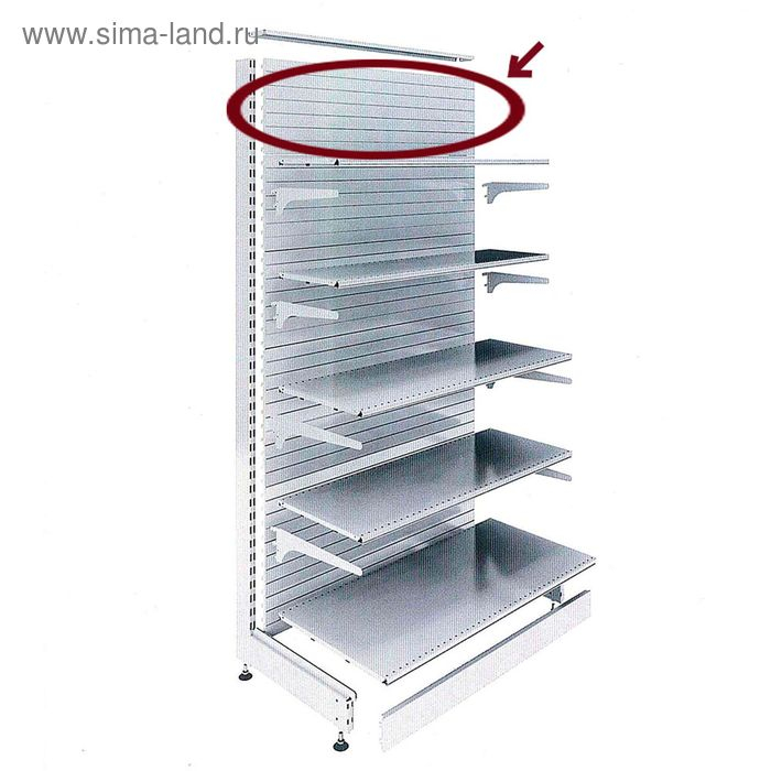 Панель для стеллажа, 35&times;90 см, перфорированная, шаг 2,5 см, цвет белый