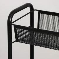 Этажерка на колёсиках &laquo;Ладья 1К&raquo;, 3 яруса, 44&times;17&times;75,5 см, цвет чёрный