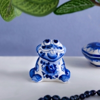 Сувенир &laquo;Жаба&raquo;, средняя, 6 см, гжель