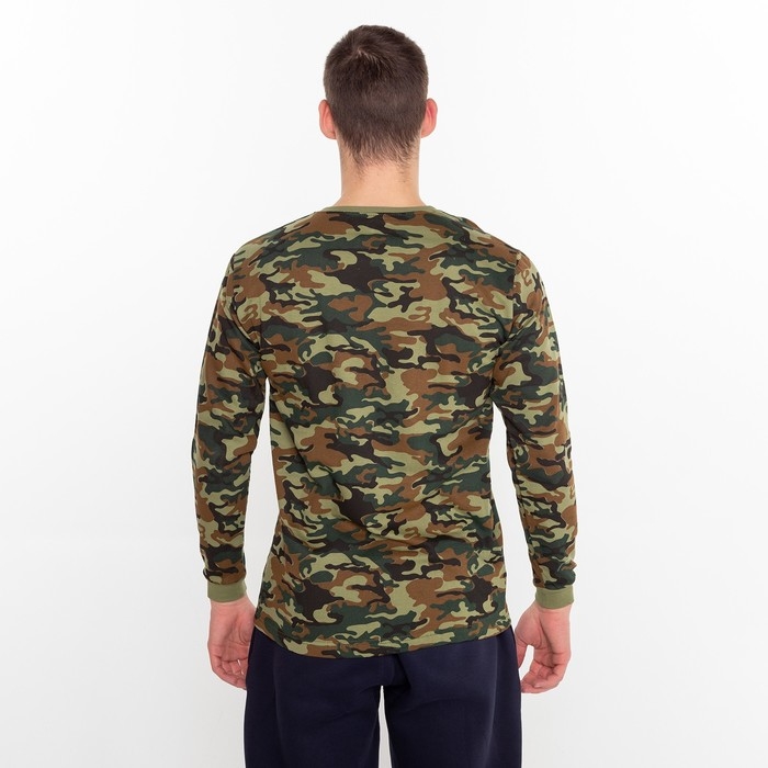 Лонгслив мужской с начёсом, цвет МИКС камуфляж коричнево-зелёный, размер 50 Лонгслив мужской с начёсом, цвет МИКС камуфляж коричнево-зелёный, размер 50