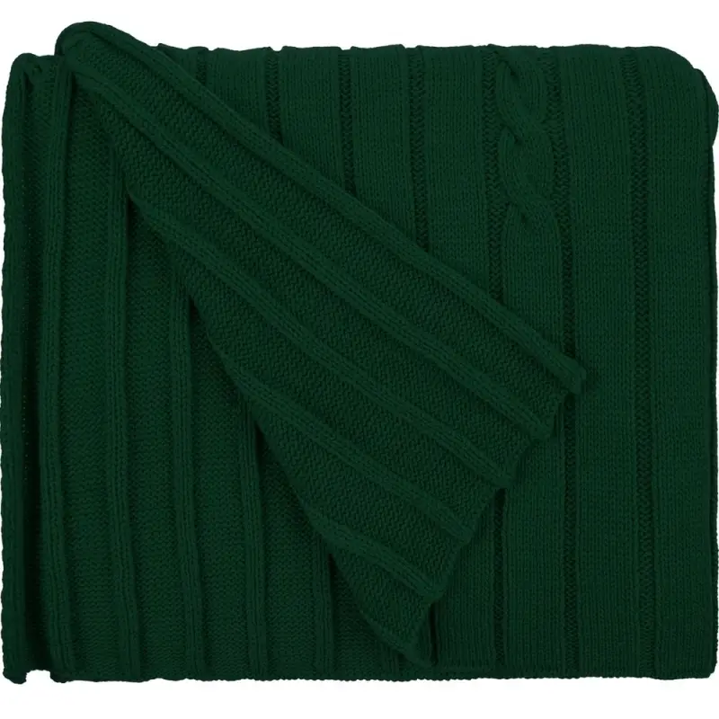 Плед Tressa, темно-зеленый