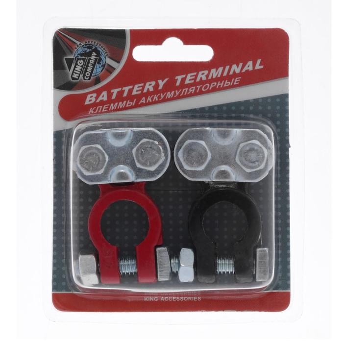 Клеммы АКБ Nova Bright, в блистере, чёрные/красные, набор 2 шт Клеммы АКБ Nova Bright, в блистере, чёрные/красные, набор 2 шт