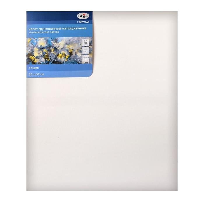 Холст на подрамнике, хлопок 100%, 50 х 60 х 1.8 см, акриловый грунт, мелкозернистый &laquo;Студия&raquo;