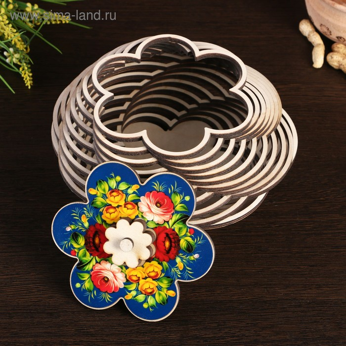 Конфетница Конфетница "Цветы. Вид 4", фигурная, d=19,5 см