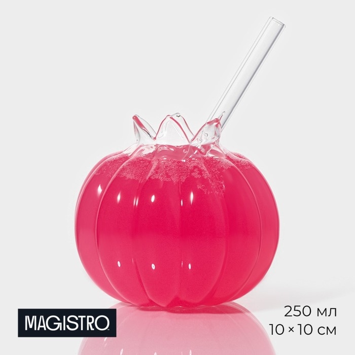 Бокал для коктейля стеклянный универсальный Magistro «Гранат», 250 мл, 10×10 см Бокал для коктейля стеклянный универсальный Magistro «Гранат», 250 мл, 10×10 см