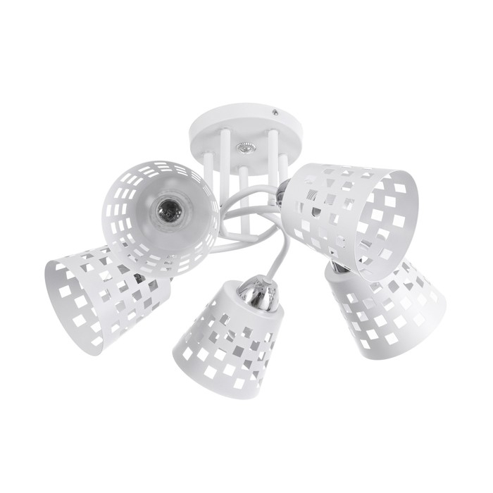 Люстра "Дана" 5х60Вт Е27 Белый 48х48х28см