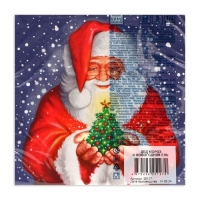 Новогодние салфетки бумажные Home Collection &laquo;Дед мороз и новогодняя ель&raquo;, 3 слоя, 33х33 см, 20 шт
