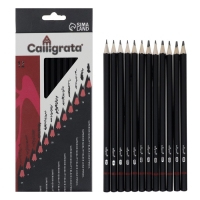 Набор карандашей чернографитных, 12 штук, твёрдость 2Н - 8В, гранённые, заточенные, в картонной коробке Набор карандашей чернографитных, 12 штук, твёрдость 2Н - 8В, гранённые, заточенные, в картонной коробке