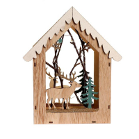 Новогодний декор с подсветкой &laquo;Домик с оленем&raquo; 18&times;5.5&times;22.5 см