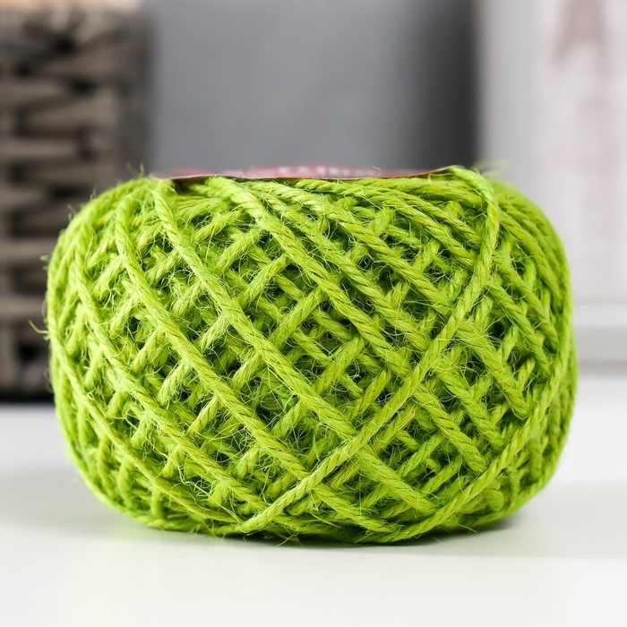 Пряжа 100% джут "Softino Jute Colored" 50м &plusmn;2м светло-зелёный 50 гр