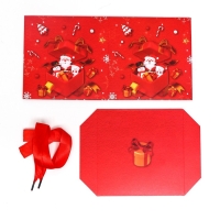 Новый год. Коробка Самосборная "Дед мороз в коробке" 15 х 15 х 15 см