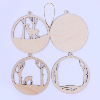 Заготовки для творчества. Деревянная ёлочная подвеска «Новый год! Олени в лесу» Заготовки для творчества. Деревянная ёлочная подвеска «Новый год! Олени в лесу»