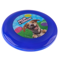 Фрисби, летающая тарелка 18см &laquo;Песик&raquo; в пакете, МИКС