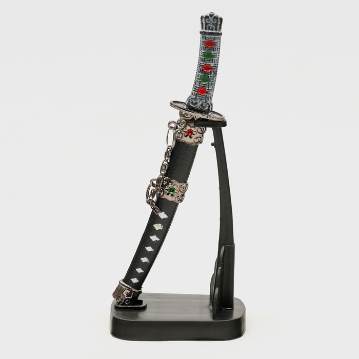 Сувенирное оружие «Катана на подставке», коричневые ножны, микс, 17см Сувенирное оружие «Катана на подставке», коричневые ножны, микс, 17см