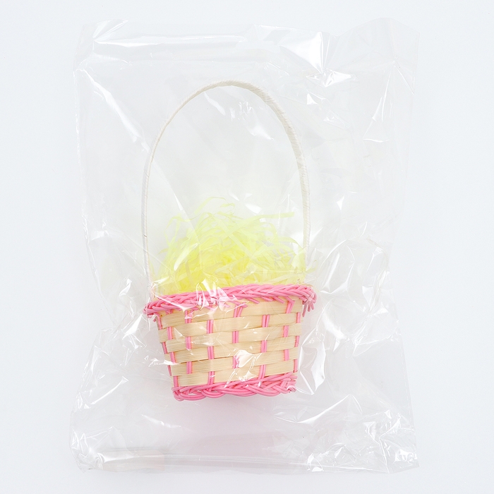 Корзина плетеная, розовая, 20 × 8 см Корзина плетеная, розовая, 20 × 8 см