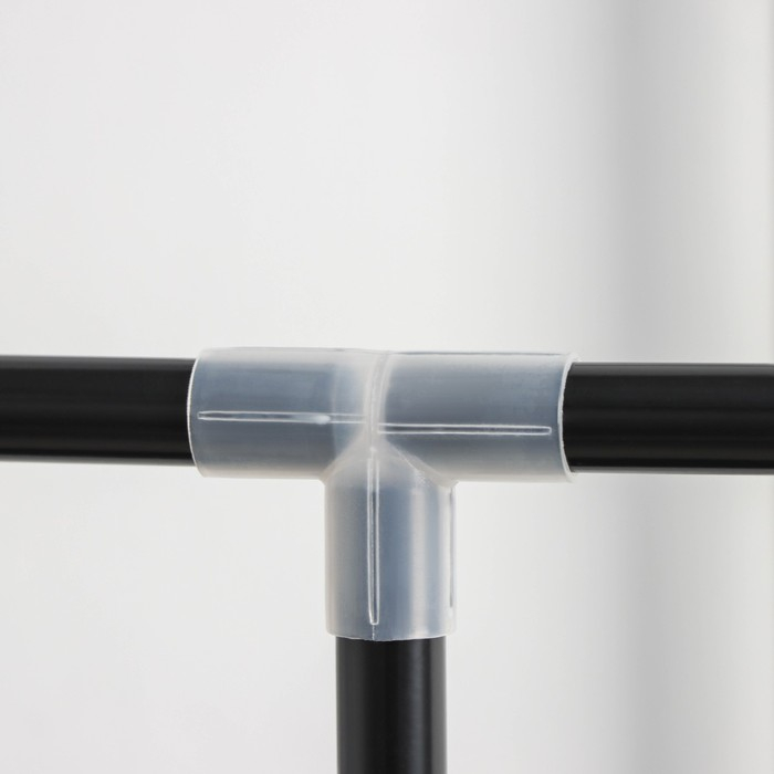 Вешалка - стойка напольная для одежды Доляна, 2 перекладины, 2 ящика, 120&times;43&times;169 см, цвет чёрный