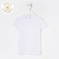 Футболка детская Basic line цвет белый, рост 98