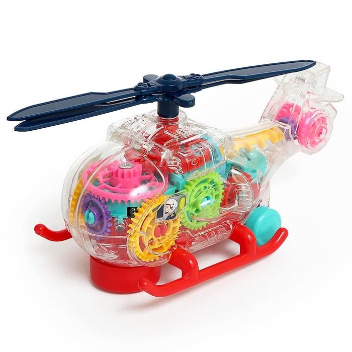Вертолет «Шестерёнки», свет и звук, работает от батареек Вертолет «Шестерёнки», свет и звук, работает от батареек