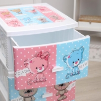 Комод 4-х секционный &laquo;Друзья&raquo;, цвет белый