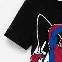 Футболка детская Человек-Паук, рост 122-128, черный