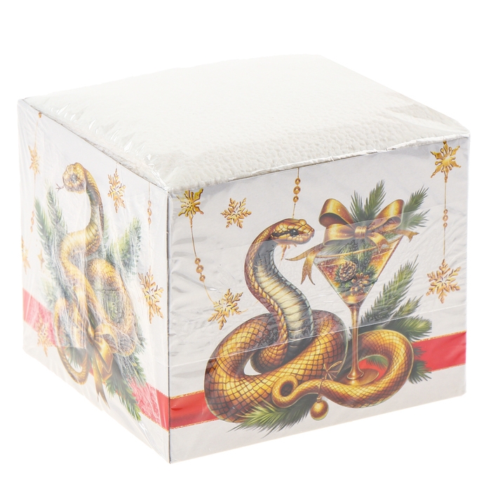 Салфетки новогодние бумажные в коробке «Ёлочные игрушки», интерьерные, 75 листов Салфетки новогодние бумажные в коробке «Ёлочные игрушки», интерьерные, 75 листов