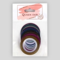 Ленты клеевые для декора ногтей «Блёстки», 10 шт, 1 мм, 10 м, цвет МИКС Ленты клеевые для декора ногтей «Блёстки», 10 шт, 1 мм, 10 м, цвет МИКС