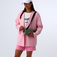 Сумка женская на молнии, TEXTURA, маленький размер, длинный ремень, цвет оливковый