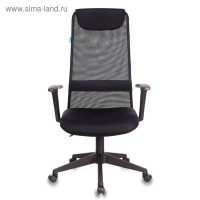Кресло руководителя  Бюрократ, черный, спинка сетка, KB-8/BLACK, TW-01 TW-11