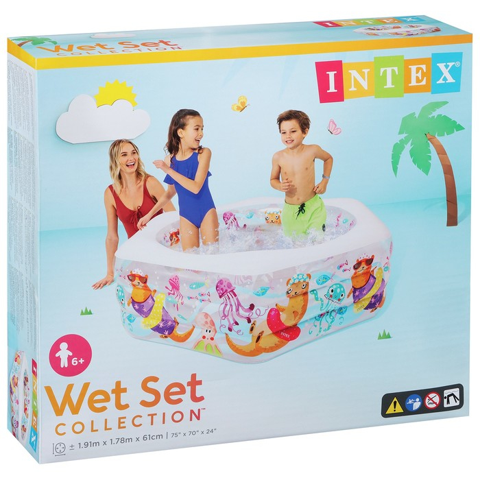 Бассейн надувной «Морской риф», 191 х 178 х 61 см, от 6 лет, 56493NP INTEX Бассейн надувной «Морской риф», 191 х 178 х 61 см, от 6 лет, 56493NP INTEX