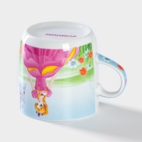 Набор детской посуды из керамики Доляна &laquo;Волшебница&raquo;, 3 предмета: кружка 230 мл, миска 400 мл, тарелка d=18 см, цвет белый