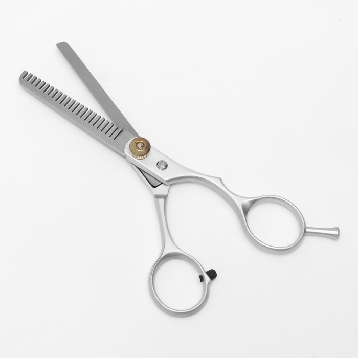 Ножницы филировочные с упором, лезвие &mdash; 5,5 см, цвет серебристый