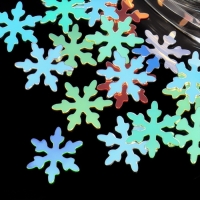 Новый год! Пайетки для декора &laquo;Снежинки&raquo;, разноцветные