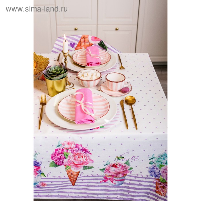 Скатерть "Этель" Сладости 220х147 см, 100% хлопок, репс 210 гр/м2