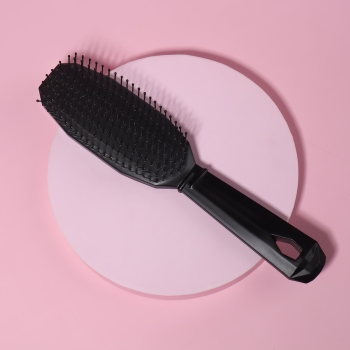 Расчёска массажная 5 &times; 22,5 см, цвет чёрный