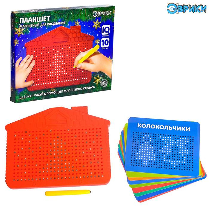 Планшет обучающий &laquo;Магнитное рисование&raquo;, новогодний, цвет красный, 375 отверстий