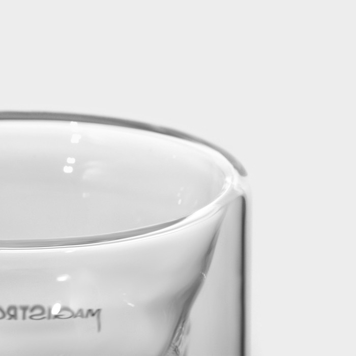 Набор стопок - шотов стеклянных с двойными стенками Magistro &laquo;Череп&raquo;, 150 мл, 8&times;8,5 см, 2 шт