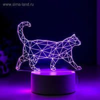 Светильник "Кот стоя" LED RGB от сети RISALUX