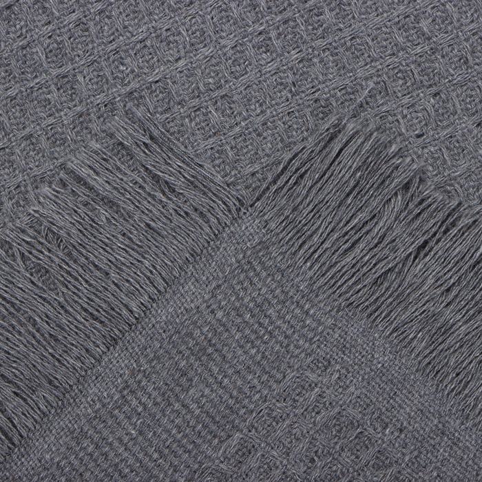 Плед Этель Waffle 130*180см , цв.темно-серый,80%хлопок, 20% п/э